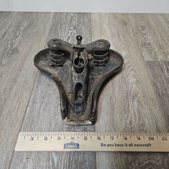 Persons Vintage Permco Dual Springs Saddle Seat Cruiser Colorblock Brown Tan - Picture 6 of 8